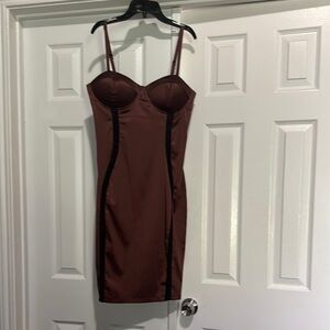 G by Guess Brown and Black Bodycon Dress